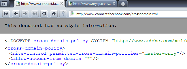 Crossdomain.xml+flash